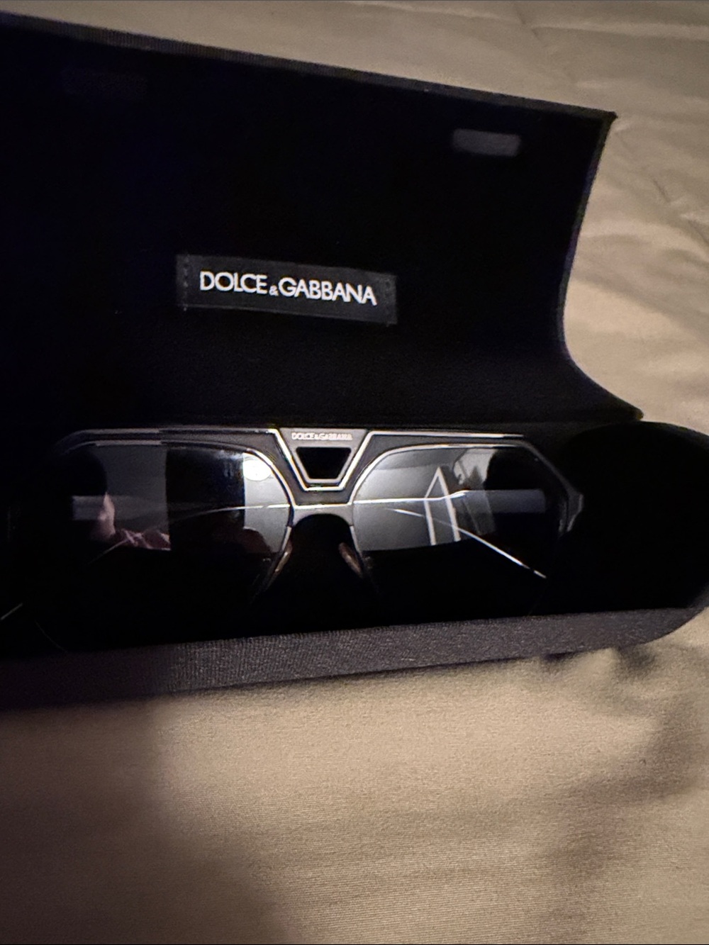 Dolce & Gabbana Men’s Black Aviator Sunglasses with Dark Lenses made in Italy. - Picture 9 of 9